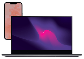 Macbook Apple с Iphone сзади